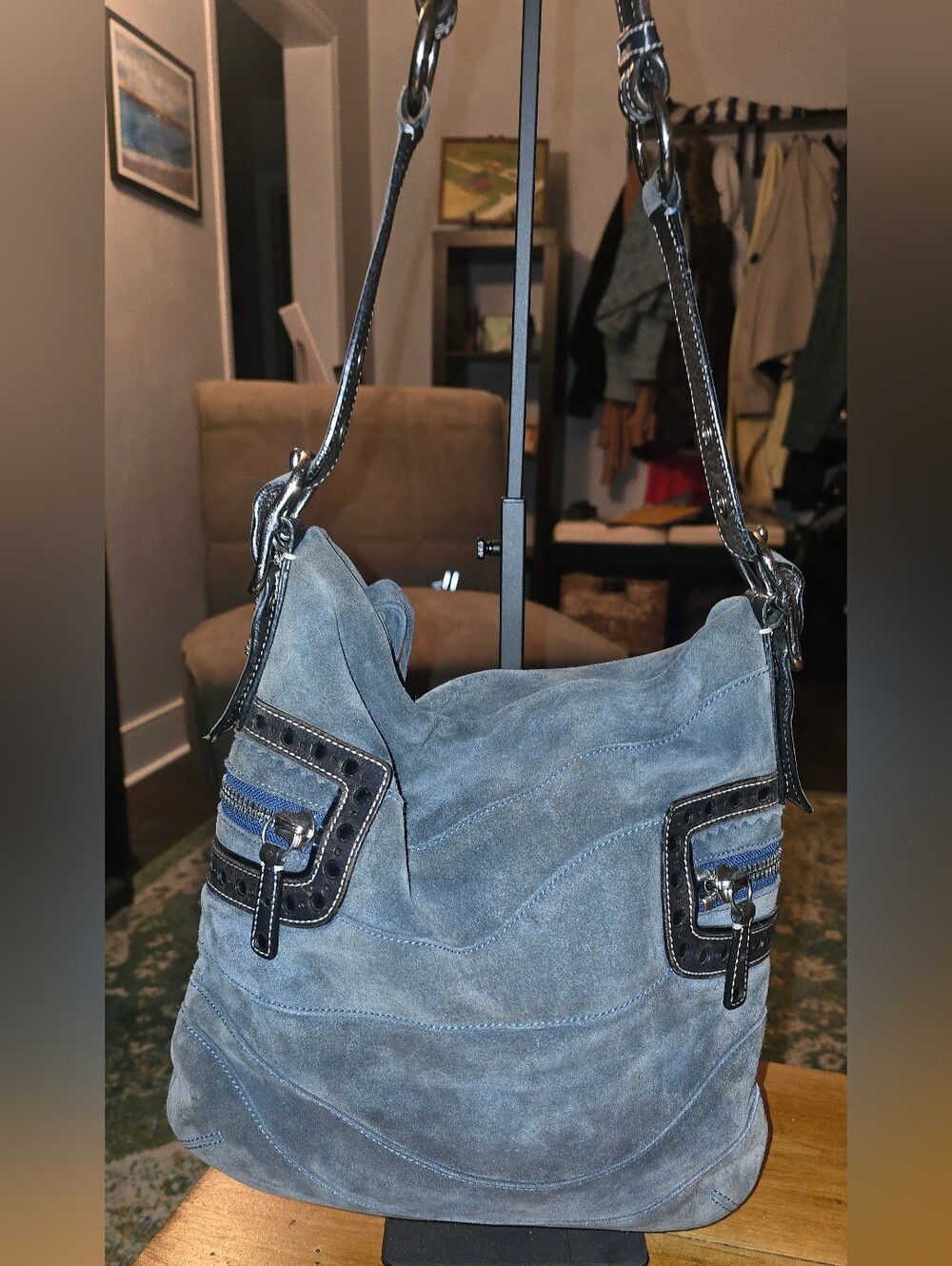 Coach Brooke Suede Wave Hobo Bag (Style #1425)